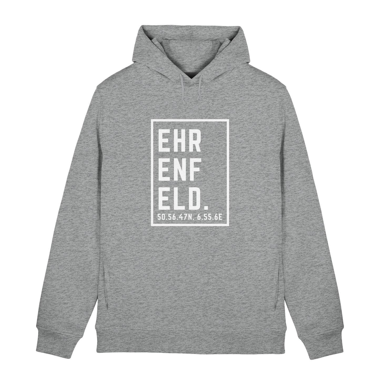 Ehrenfeld Koordinaten (großer Druck auf der Brust) - Organic Hoodie B&C