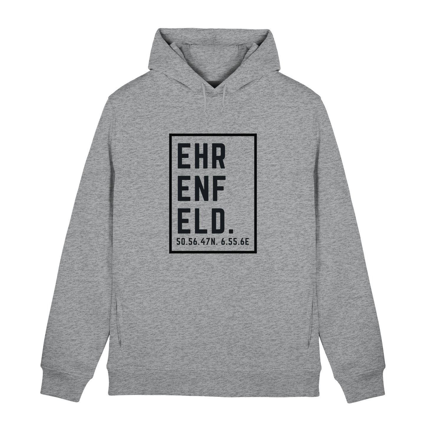 Ehrenfeld Koordinaten (großer Druck auf der Brust) - Organic Hoodie B&C
