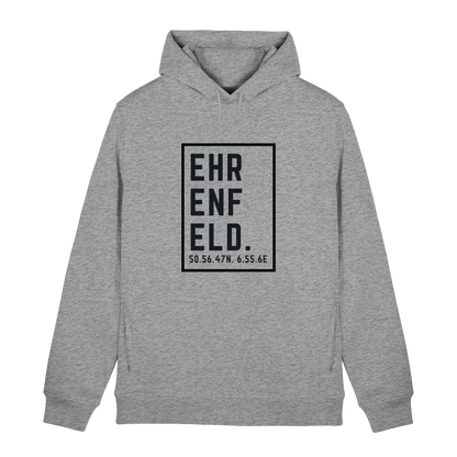 Ehrenfeld Koordinaten (großer Druck auf der Brust) - Organic Hoodie B&C