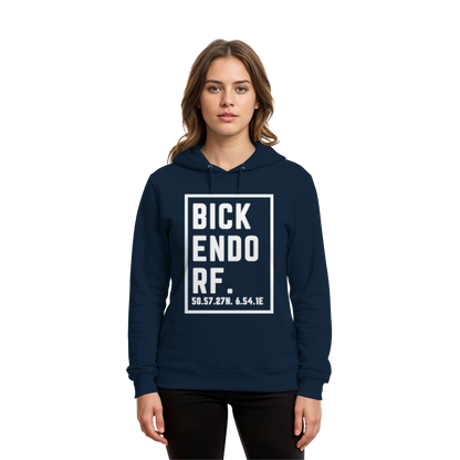 Bickendorf Koordinaten (großer Druck auf der Brust) - Organic Hoodie B&C