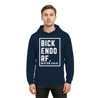 Bickendorf Koordinaten (großer Druck auf der Brust) - Organic Hoodie B&C