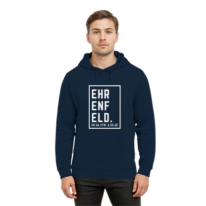 Ehrenfeld Koordinaten (großer Druck auf der Brust) - Organic Hoodie B&C