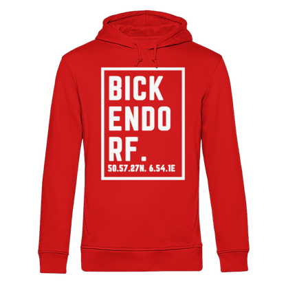 Bickendorf Koordinaten (großer Druck auf der Brust) - Organic Hoodie B&C