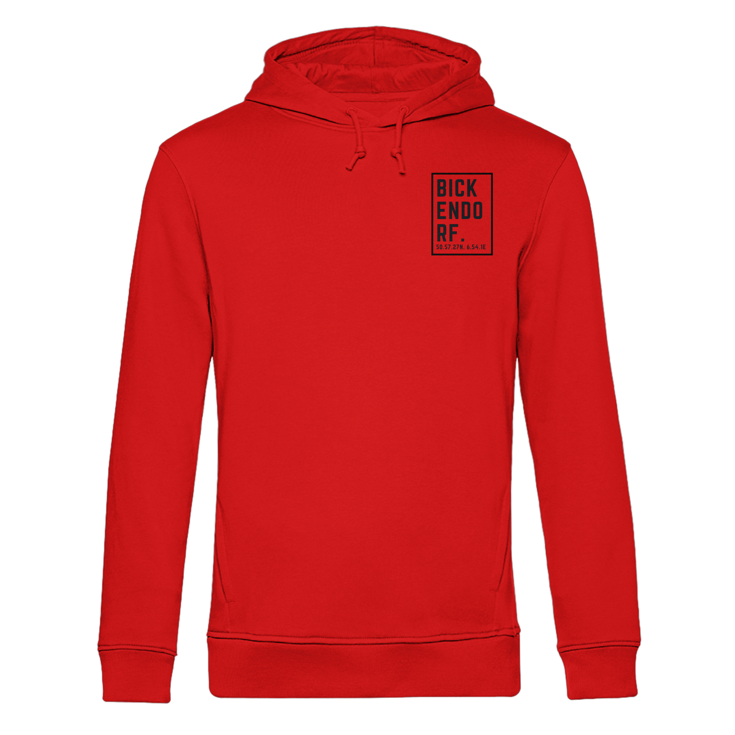 Bickendorf Koordinaten (kleiner Druck auf der Brust) - Organic Hoodie B&C