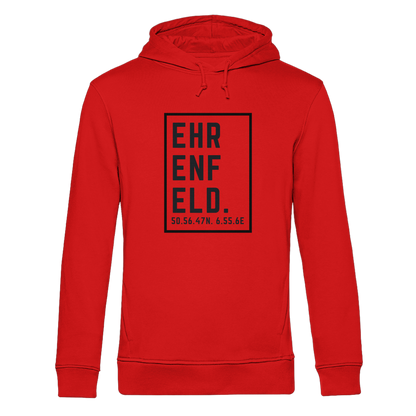 Ehrenfeld Koordinaten (großer Druck auf der Brust) - Organic Hoodie B&C