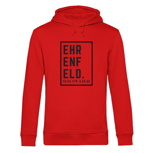 Ehrenfeld Koordinaten (großer Druck auf der Brust) - Organic Hoodie B&C