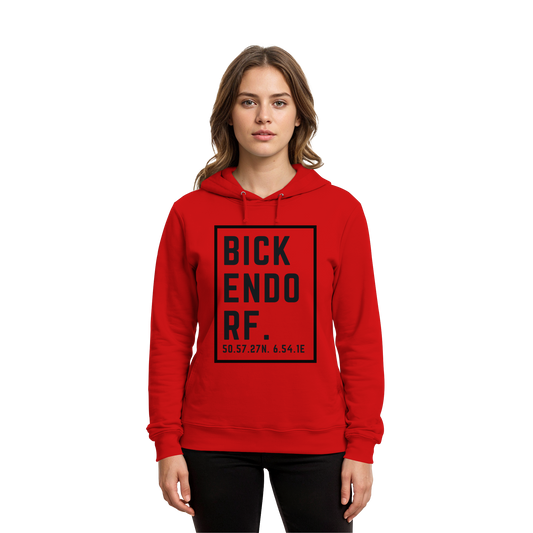 Bickendorf Koordinaten (großer Druck auf der Brust) - Organic Hoodie B&C