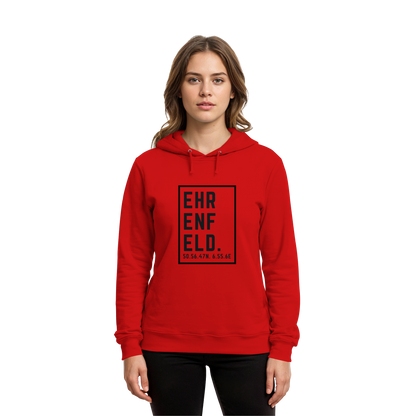 Ehrenfeld Koordinaten (großer Druck auf der Brust) - Organic Hoodie B&C