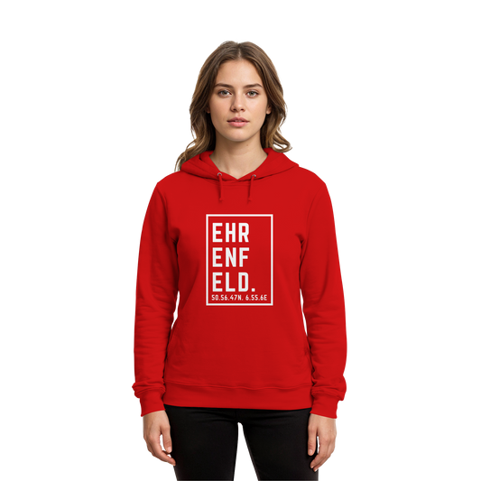 Ehrenfeld Koordinaten (großer Druck auf der Brust) - Organic Hoodie B&C