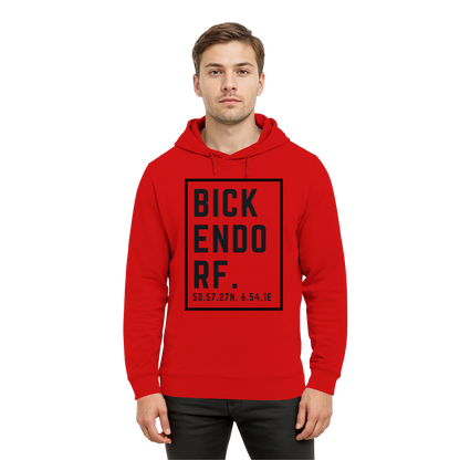 Bickendorf Koordinaten (großer Druck auf der Brust) - Organic Hoodie B&C