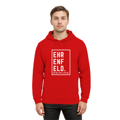 Ehrenfeld Koordinaten (großer Druck auf der Brust) - Organic Hoodie B&C
