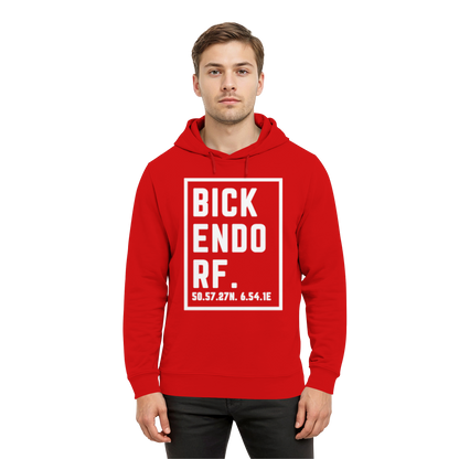 Bickendorf Koordinaten (großer Druck auf der Brust) - Organic Hoodie B&C