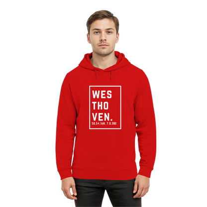 Westhoven Koordinaten (großer Druck auf der Brust) - Organic Hoodie B&C