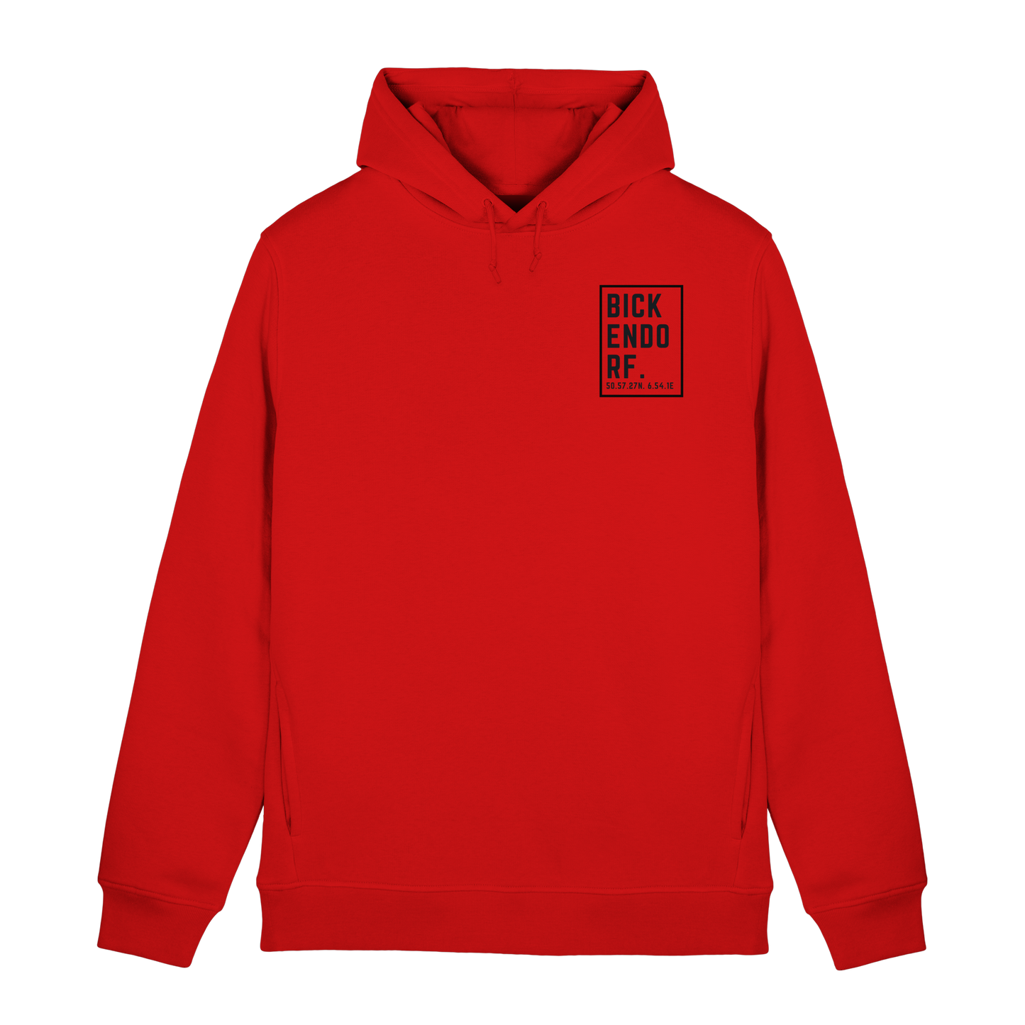 Bickendorf Koordinaten (kleiner Druck auf der Brust) - Organic Hoodie B&C