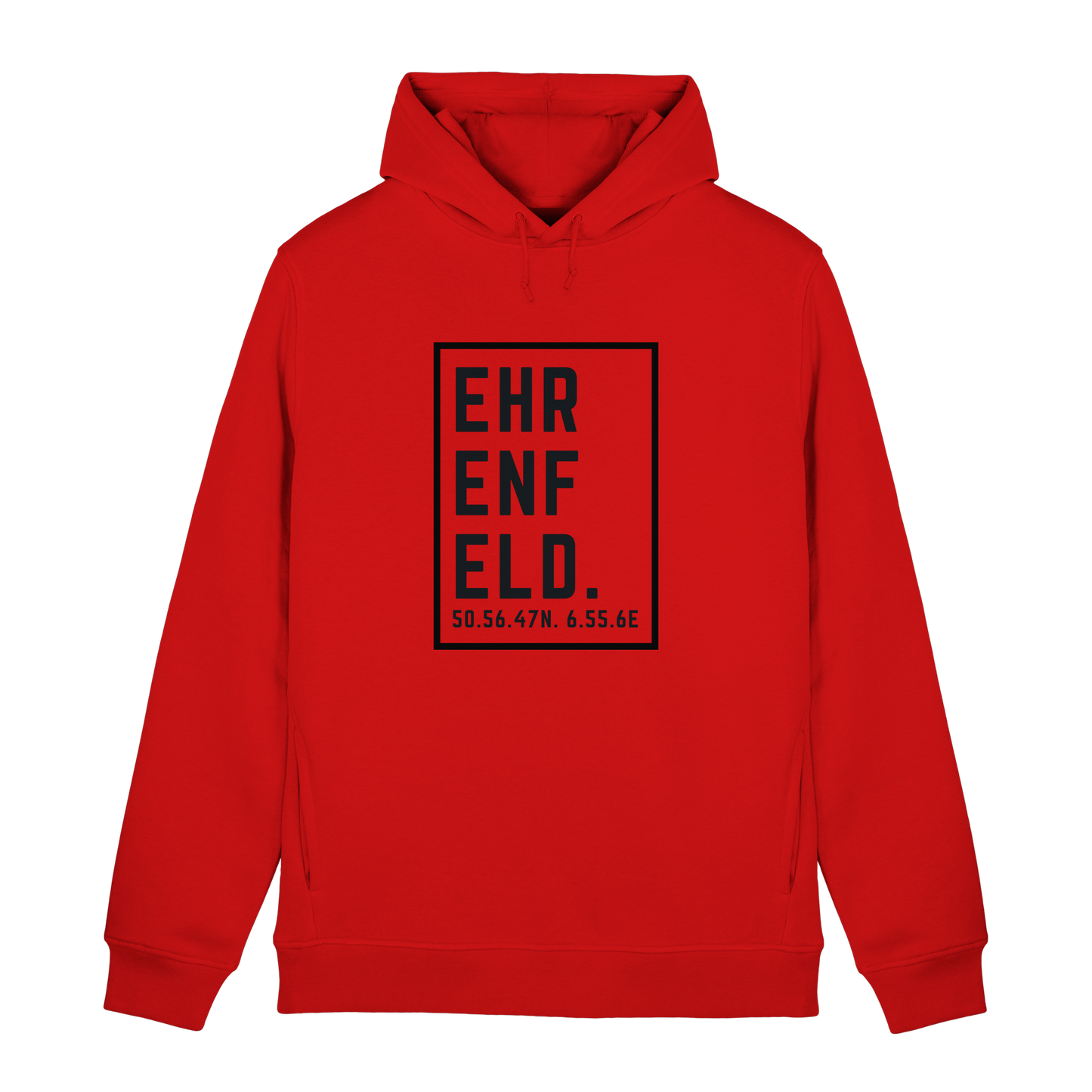 Ehrenfeld Koordinaten (großer Druck auf der Brust) - Organic Hoodie B&C