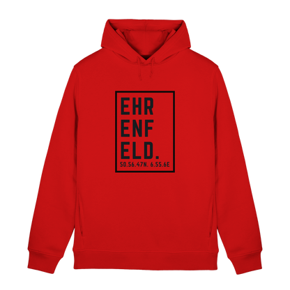 Ehrenfeld Koordinaten (großer Druck auf der Brust) - Organic Hoodie B&C