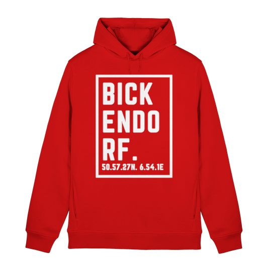 Bickendorf Koordinaten (großer Druck auf der Brust) - Organic Hoodie B&C