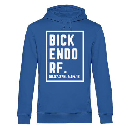 Bickendorf Koordinaten (großer Druck auf der Brust) - Organic Hoodie B&C