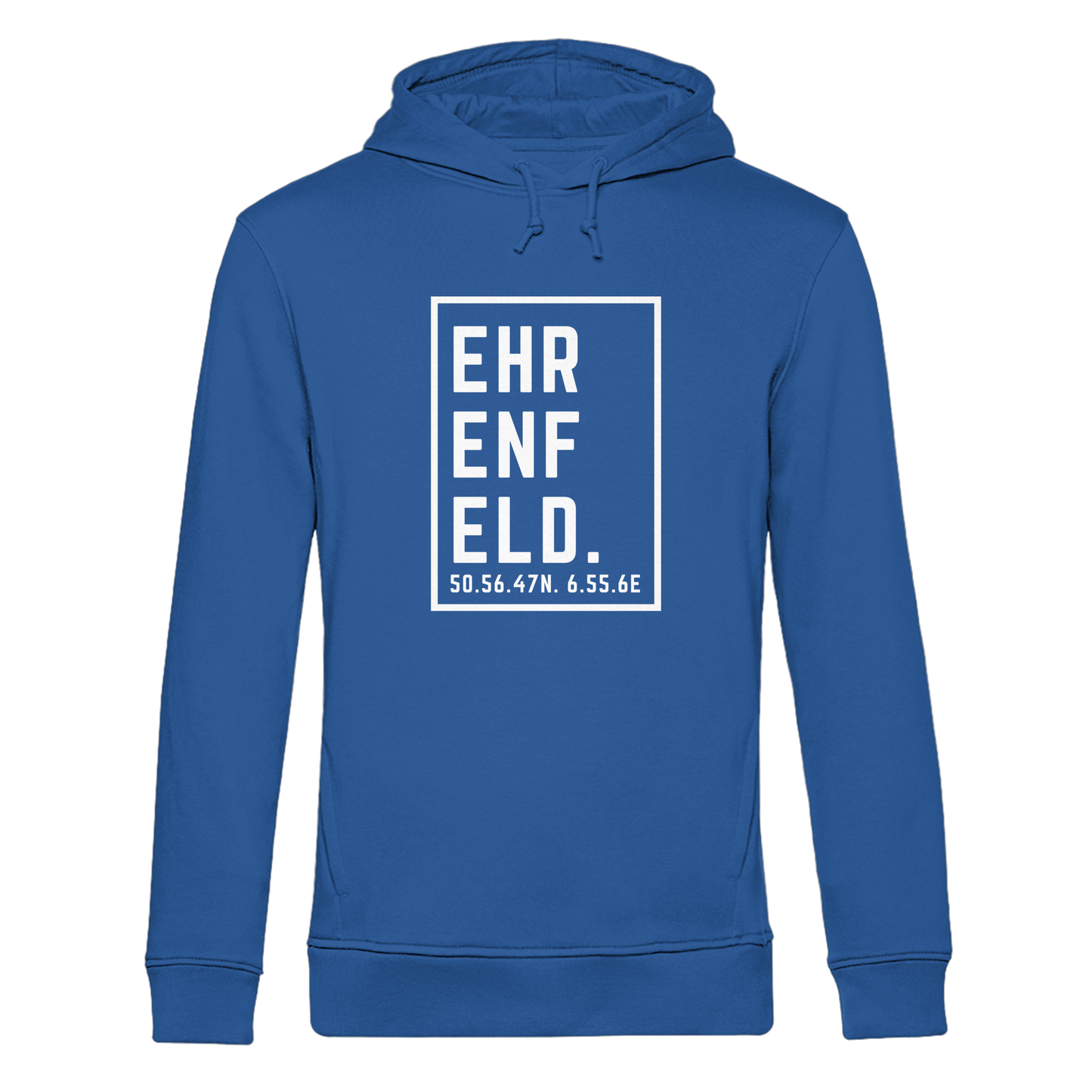 Ehrenfeld Koordinaten (großer Druck auf der Brust) - Organic Hoodie B&C
