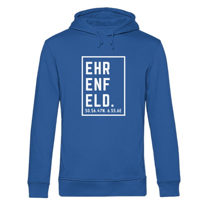 Ehrenfeld Koordinaten (großer Druck auf der Brust) - Organic Hoodie B&C