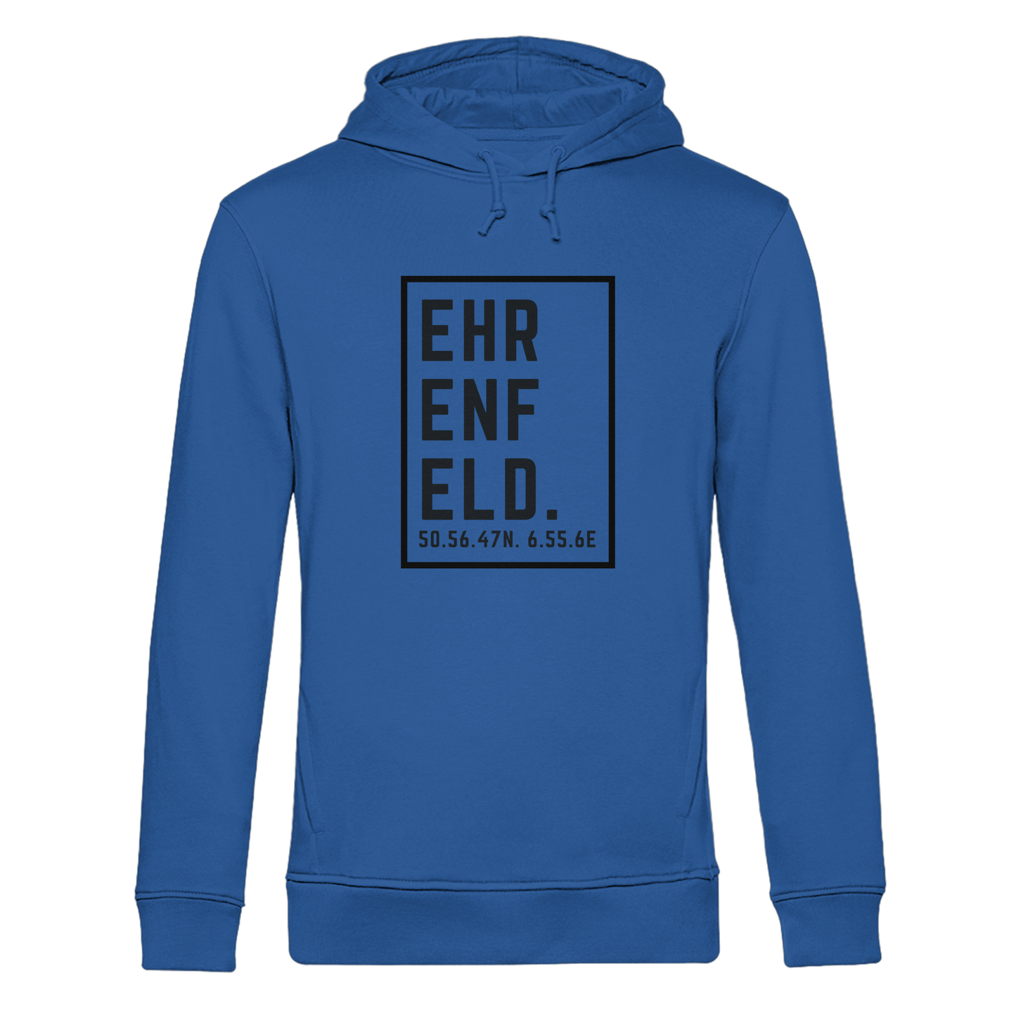 Ehrenfeld Koordinaten (großer Druck auf der Brust) - Organic Hoodie B&C