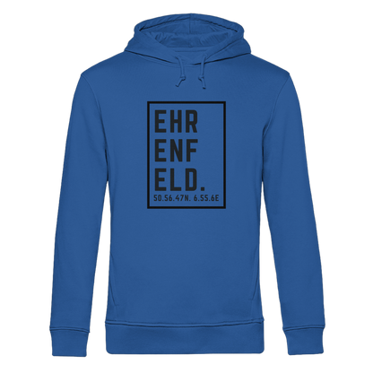 Ehrenfeld Koordinaten (großer Druck auf der Brust) - Organic Hoodie B&C
