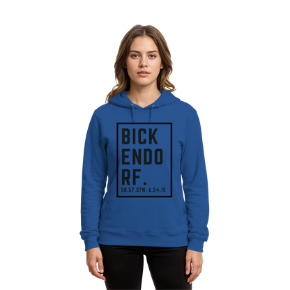 Bickendorf Koordinaten (großer Druck auf der Brust) - Organic Hoodie B&C