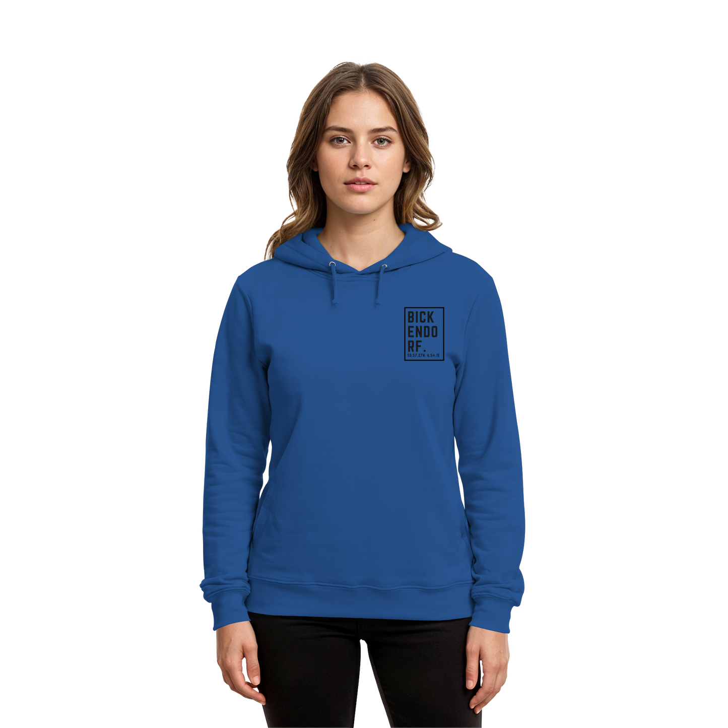 Bickendorf Koordinaten (kleiner Druck auf der Brust) - Organic Hoodie B&C