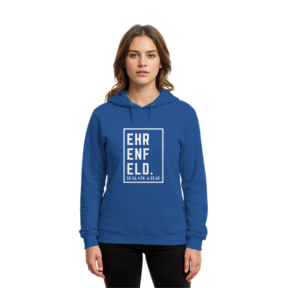 Ehrenfeld Koordinaten (großer Druck auf der Brust) - Organic Hoodie B&C