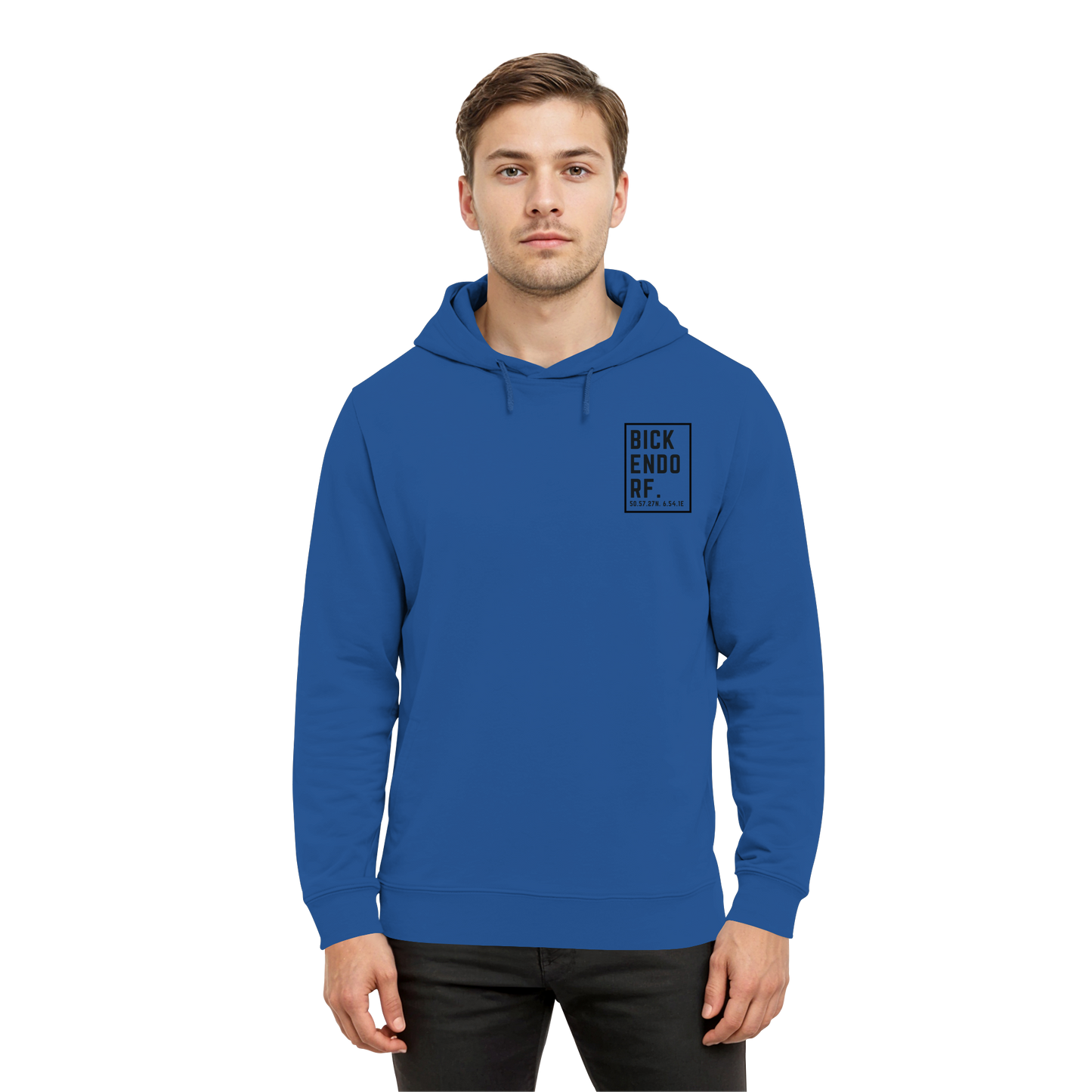 Bickendorf Koordinaten (kleiner Druck auf der Brust) - Organic Hoodie B&C