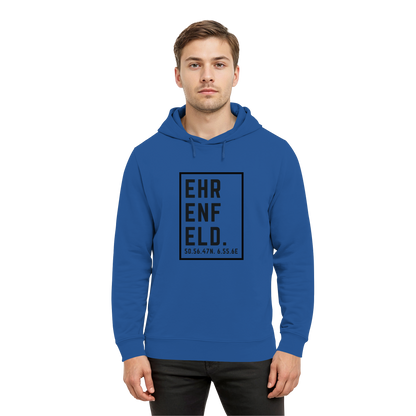 Ehrenfeld Koordinaten (großer Druck auf der Brust) - Organic Hoodie B&C
