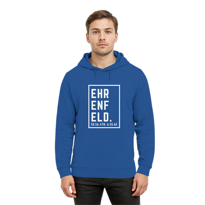 Ehrenfeld Koordinaten (großer Druck auf der Brust) - Organic Hoodie B&C