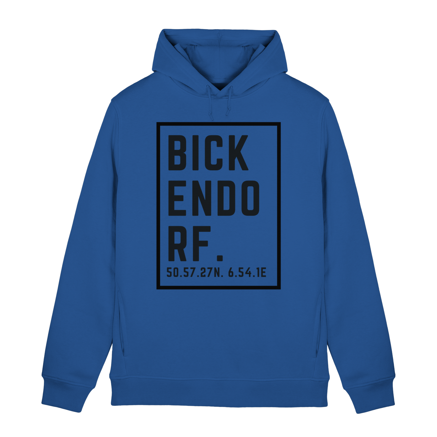 Bickendorf Koordinaten (großer Druck auf der Brust) - Organic Hoodie B&C