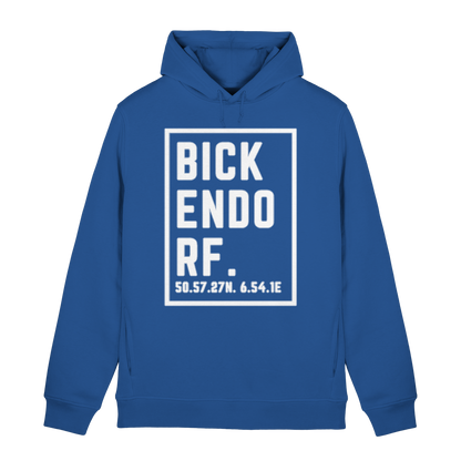 Bickendorf Koordinaten (großer Druck auf der Brust) - Organic Hoodie B&C