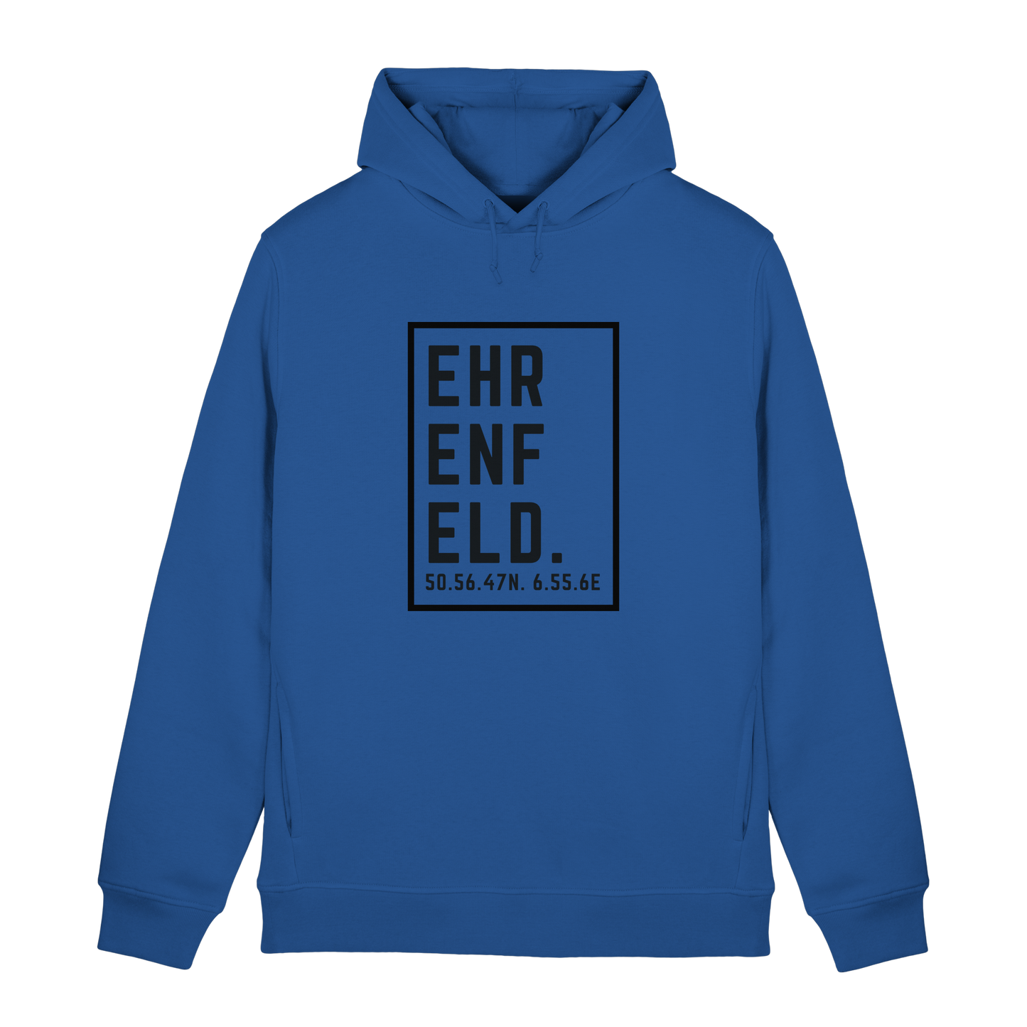 Ehrenfeld Koordinaten (großer Druck auf der Brust) - Organic Hoodie B&C