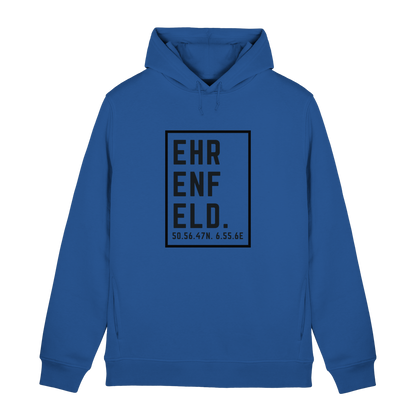 Ehrenfeld Koordinaten (großer Druck auf der Brust) - Organic Hoodie B&C