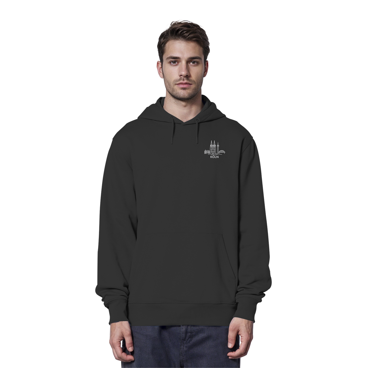 Köln Skyline Stick - Organic Hoodie