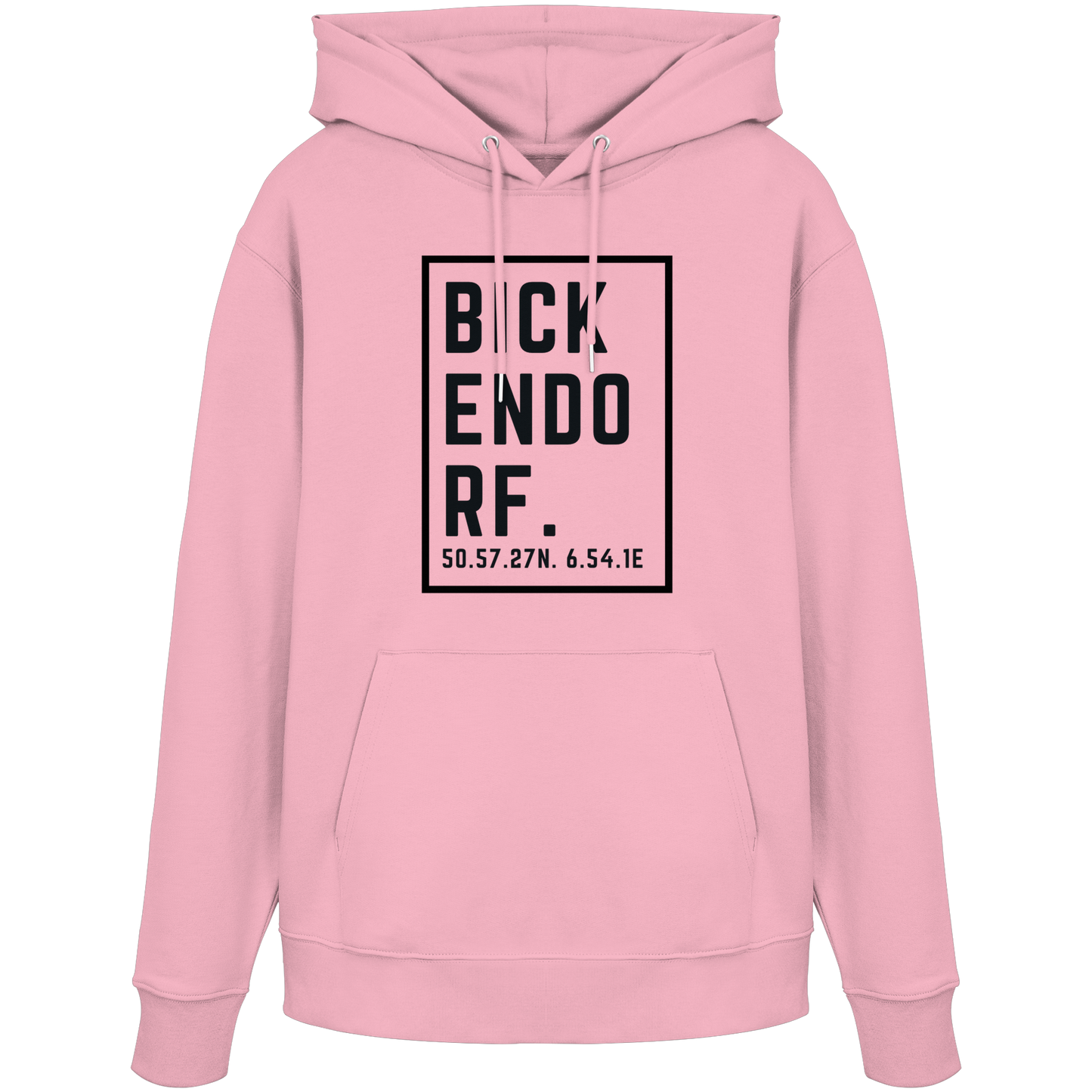 Bickendorf Koordinaten (großer Druck auf der Brust) - Organic Hoodie