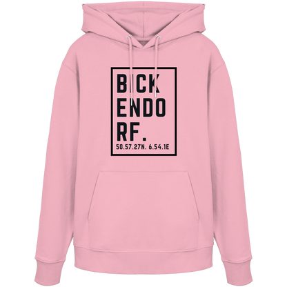 Bickendorf Koordinaten (großer Druck auf der Brust) - Organic Hoodie