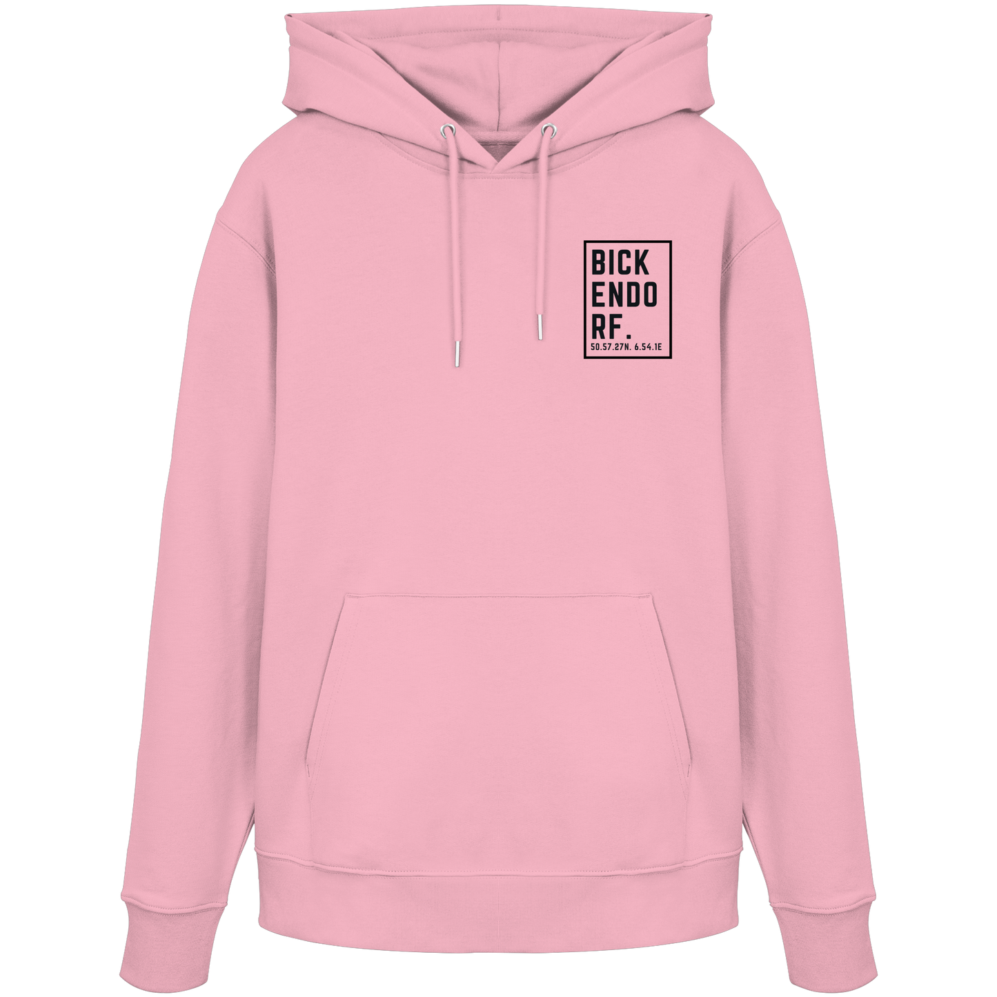 Bickendorf Koordinaten (kleiner Druck auf der Brust) - Organic Hoodie