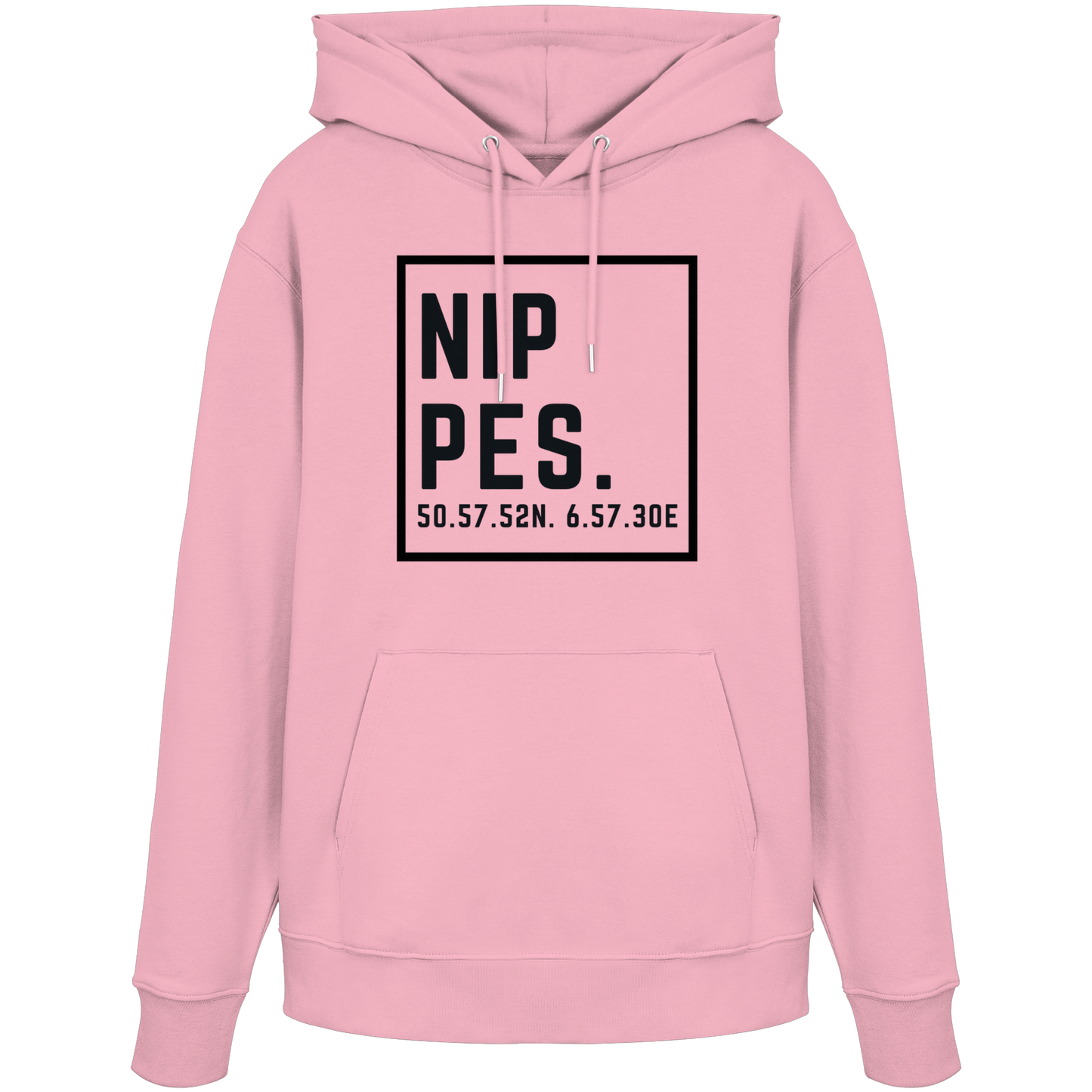 Nippes Koordinaten (großer Druck auf der Brust) - Organic Hoodie