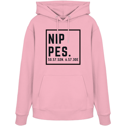Nippes Koordinaten (großer Druck auf der Brust) - Organic Hoodie