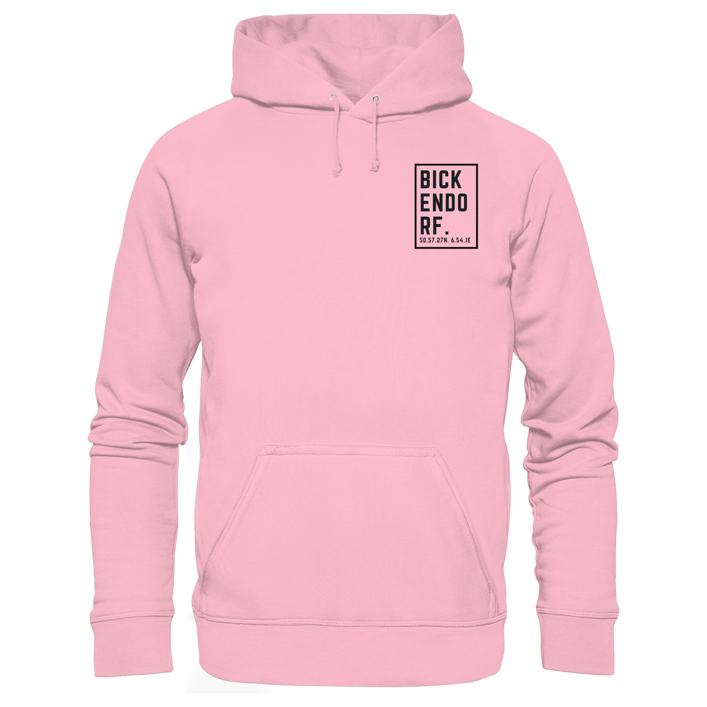 Bickendorf Koordinaten (kleiner Druck auf der Brust) - Organic Hoodie