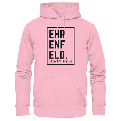 Ehrenfeld Koordinaten (großer Druck auf der Brust) - Organic Hoodie