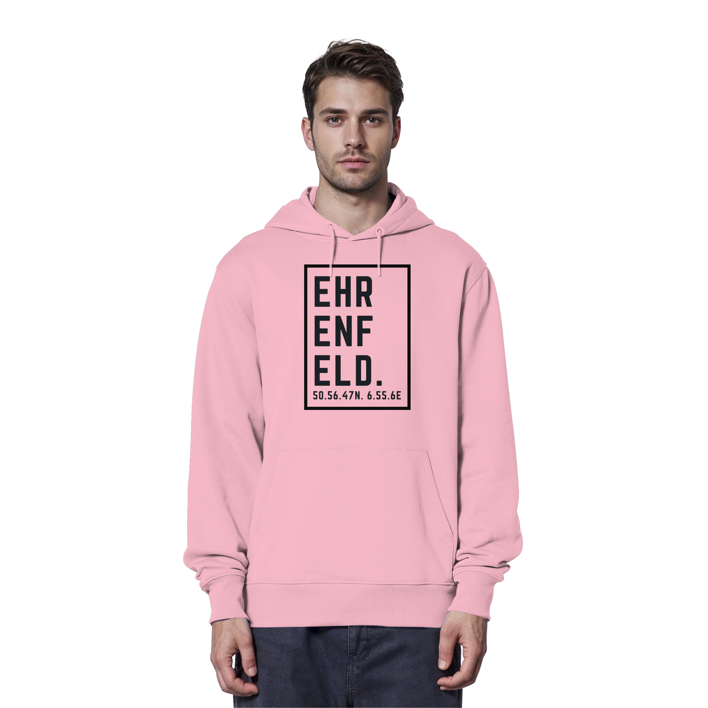 Ehrenfeld Koordinaten (großer Druck auf der Brust) - Organic Hoodie