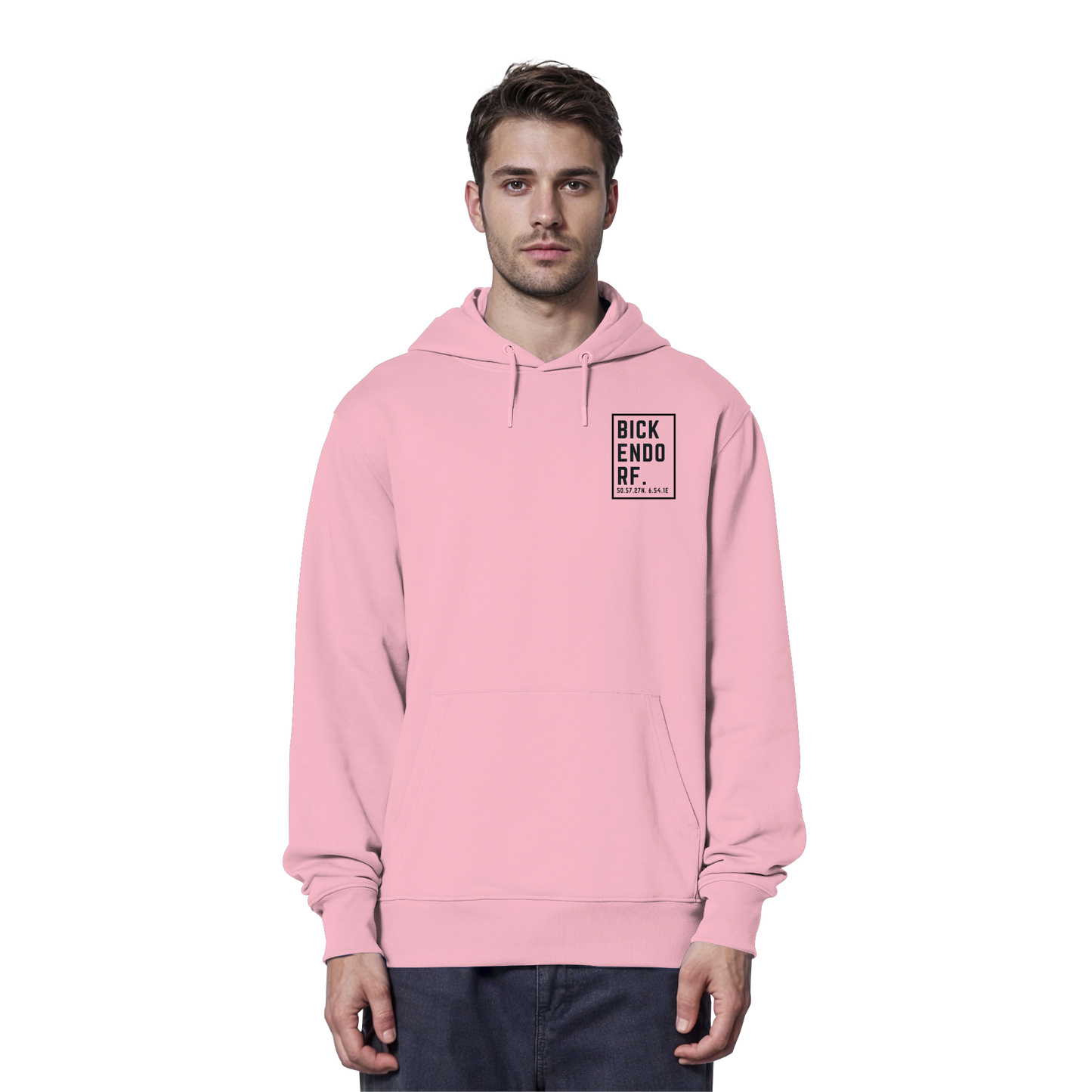 Bickendorf Koordinaten (kleiner Druck auf der Brust) - Organic Hoodie