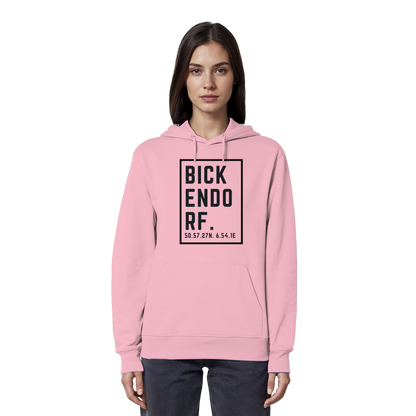Bickendorf Koordinaten (großer Druck auf der Brust) - Organic Hoodie
