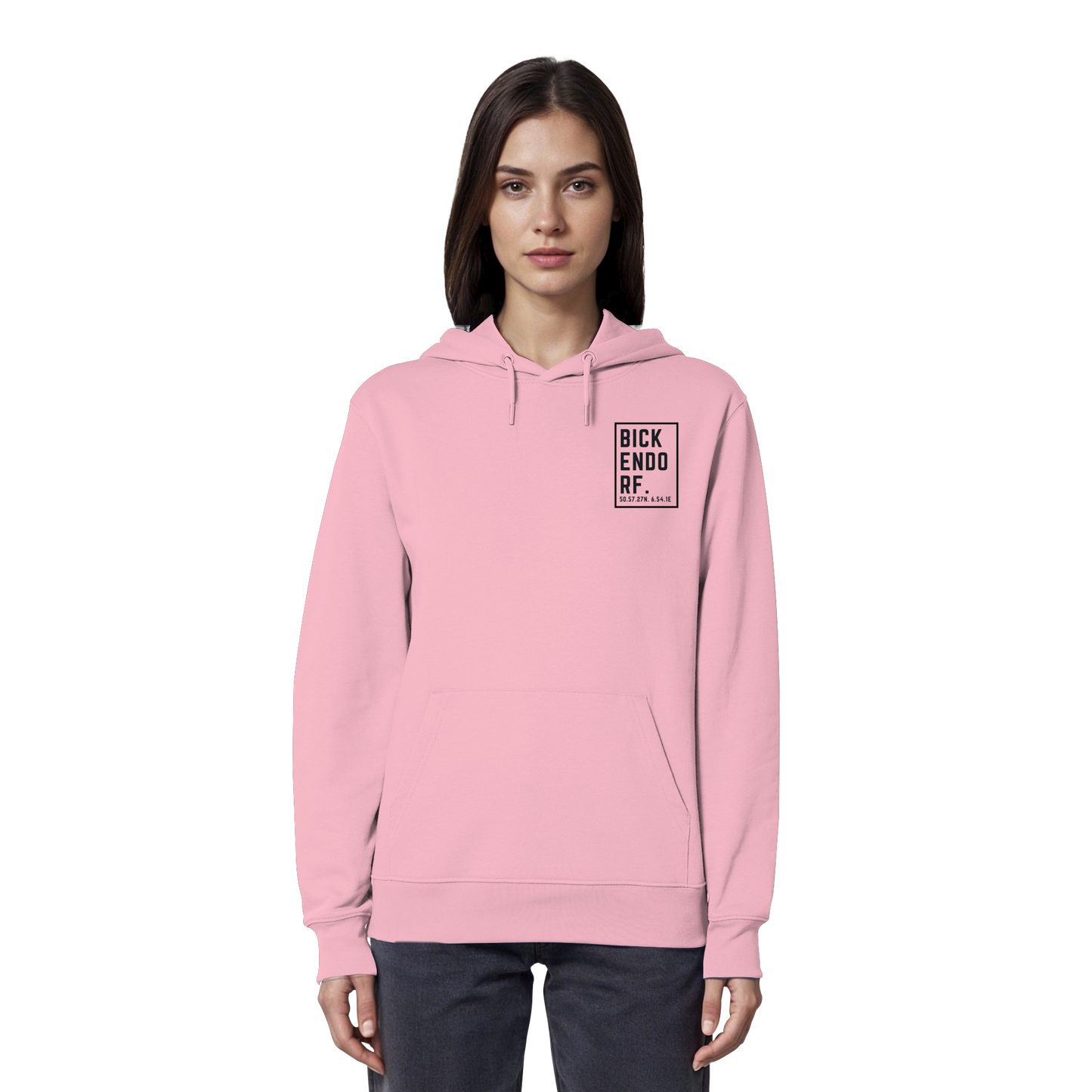 Bickendorf Koordinaten (kleiner Druck auf der Brust) - Organic Hoodie
