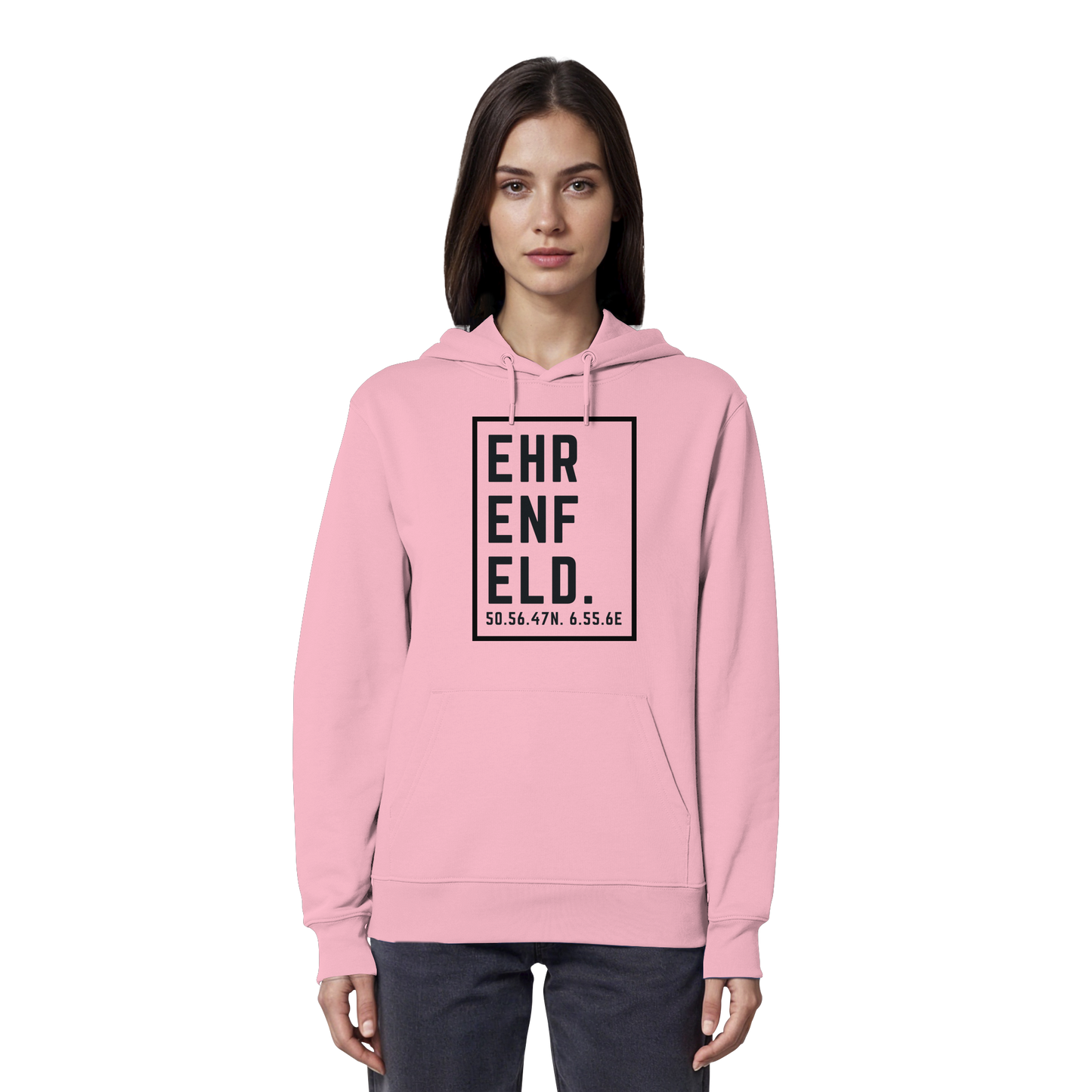 Ehrenfeld Koordinaten (großer Druck auf der Brust) - Organic Hoodie