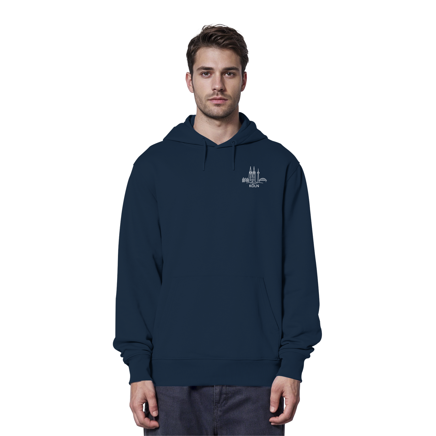 Köln Skyline Stick - Organic Hoodie